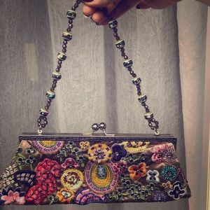 Silk beaded VINTAGE bag